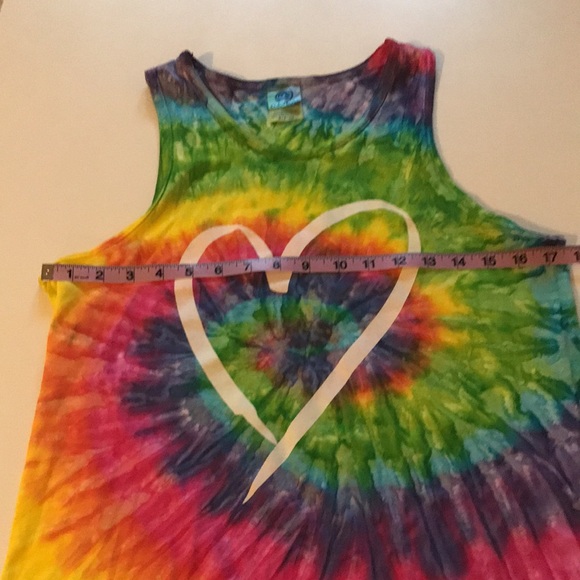 Tie-Dye muscle shirt with Heart-100% Cotton-S - Picture 6 of 7
